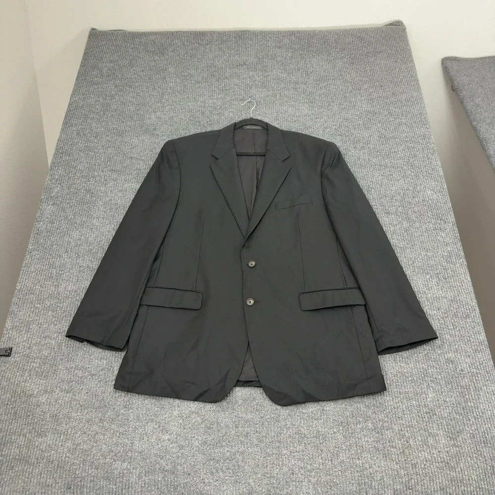 Lauren Ralph Lauren Blazer Mens 45 Black Wool Two Button Classic Professional